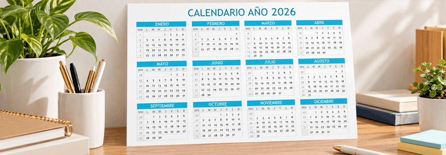 Calendario 2026 para imprimir