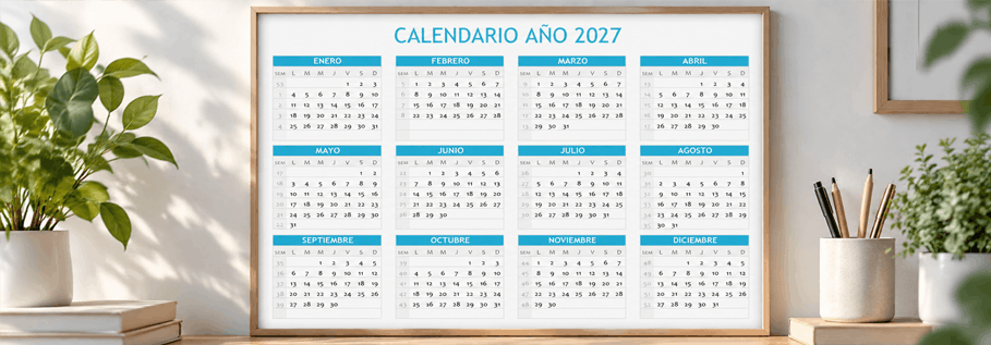 Calendario 2027 para imprimir