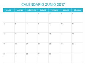 Previsualización del formato para el mes de Junio año 2017