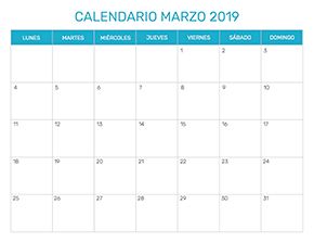 Previsualización del formato para el mes de Marzo año 2019