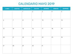 Previsualización del formato para el mes de Mayo año 2019