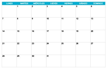 Calendario mensual mayo 2029 en PDF, Word, Excel y JPG para descargar