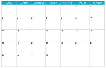 Calendario mensual febrero 2030 para descargar e imprimir en PDF y JPG