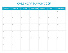Preview of the format for the month of March 2025