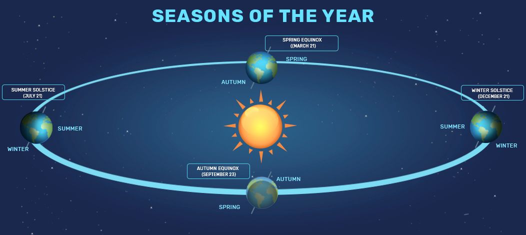 Infographic about the seasons of the year